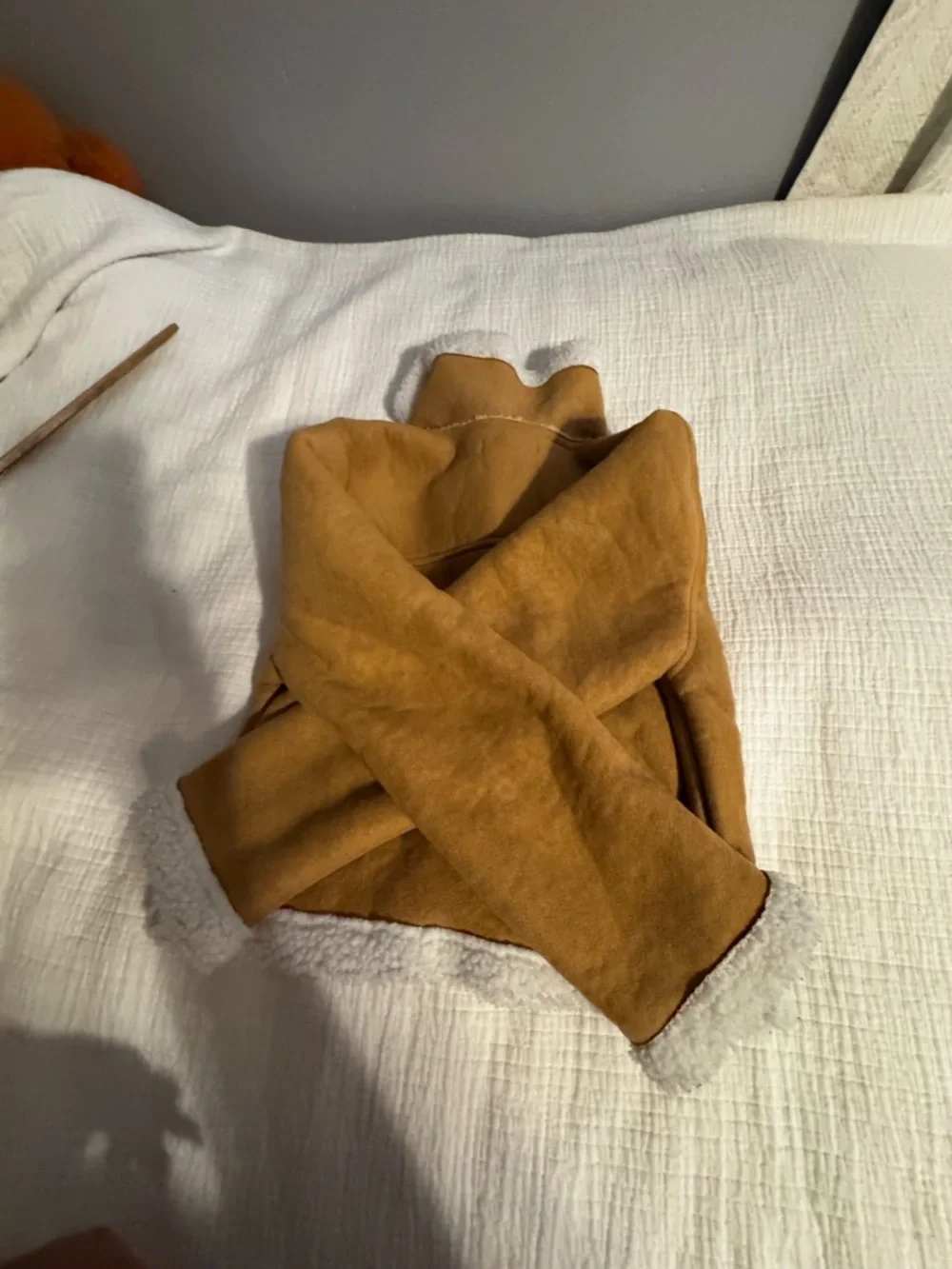 Sincerely Jules Girls Faux Shearling Jacket Brown Size 8 Button-Up Fall Coat - Picture 9 of 9